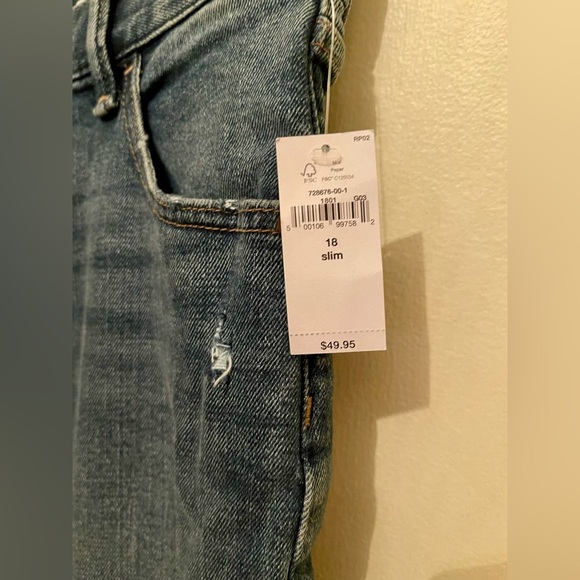 NWT - GAP Kids Slim Denim Jeans - Dark Blue - Distressed Style, Boys Jeans - Picture 6 of 6